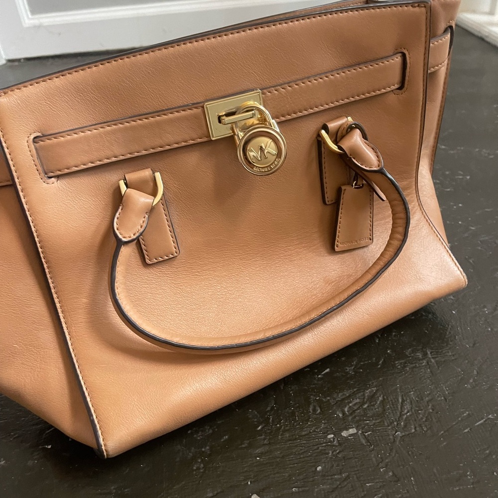 MK tan leather Hamilton Bag.
